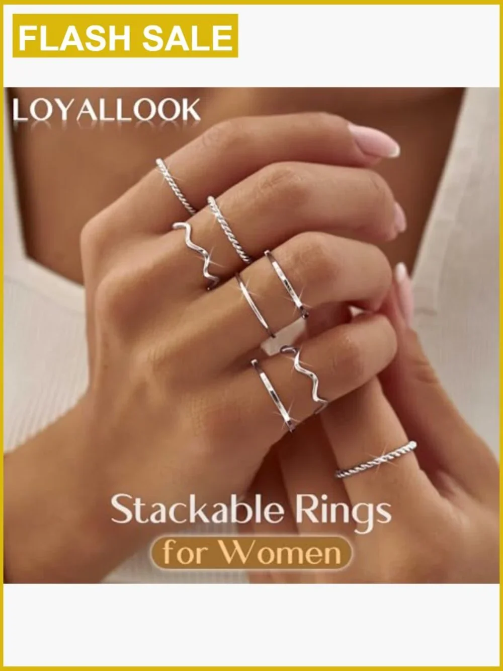 Plain Band Knuckle Stacking Midi Rings Set Comfort Fit 8pcs